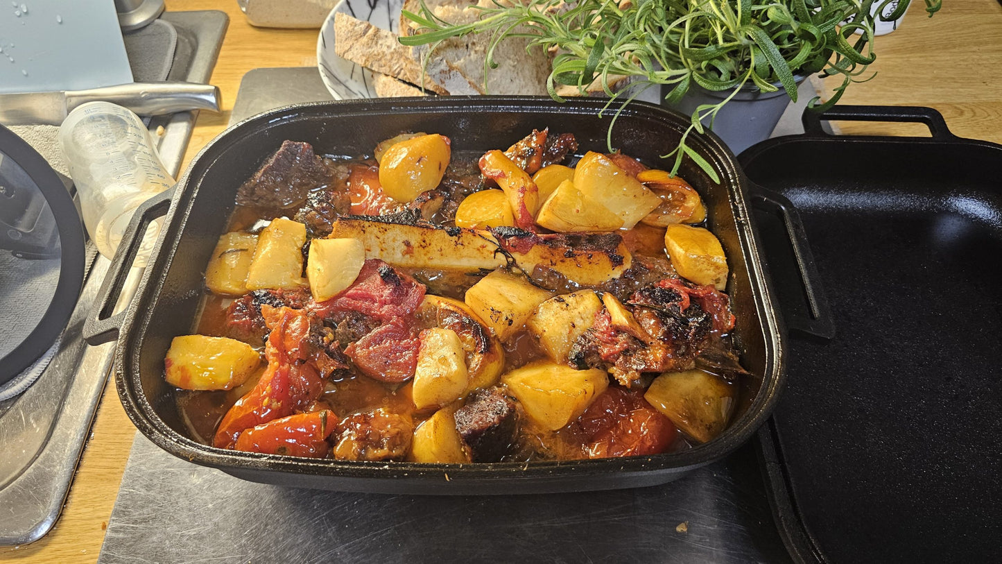 Bakepanna i støpejern for enklere grytebrød