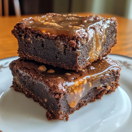 Sjokolade-brownie med salt karamell