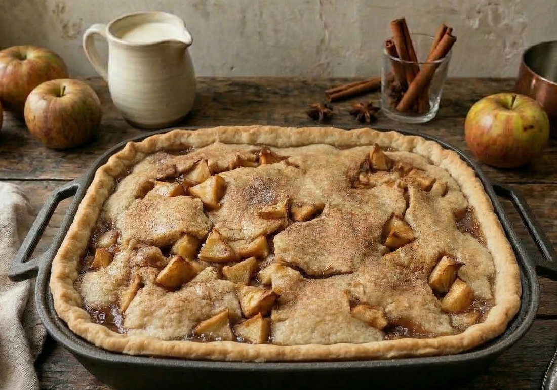 Eplekake i Bakepanna