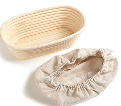 4 pk.  Bakepanna Hevekurv Banetton oval med lining 25 cm